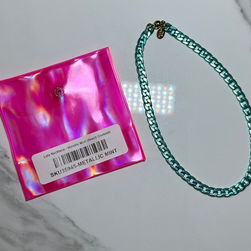 BAR by Alexa Rae Lala Necklace - Metallic Mint
(Beach Cocktail)
